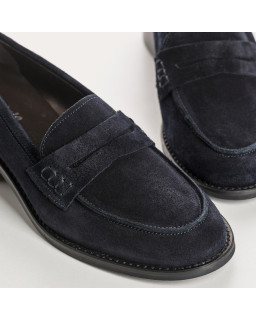 Mocassins collège en cuir velours oil