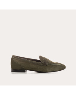 Suede round tips loafers