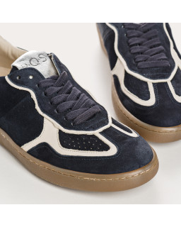 Sneakers for women with suede laces and smooth leather