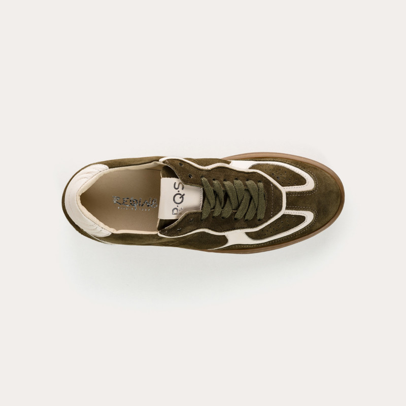 Sneakers for women with suede laces and smooth leather