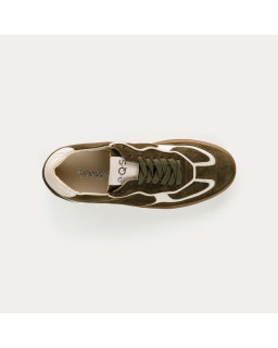 Sneakers for women with suede laces and smooth leather