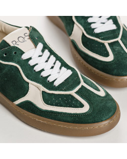 Sneakers for women with suede laces and smooth leather