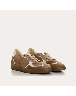 Sneakers for women with suede laces and smooth leather