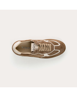Sneakers for women with suede laces and smooth leather