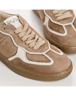 Sneakers for women with suede laces and smooth leather