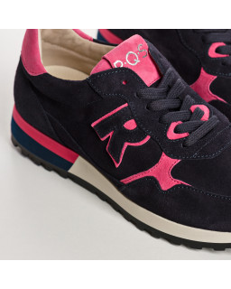 Baskets Mania en cuir velours | Reqins