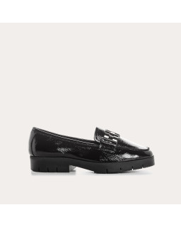 Patent Leather loafers with metal accessories