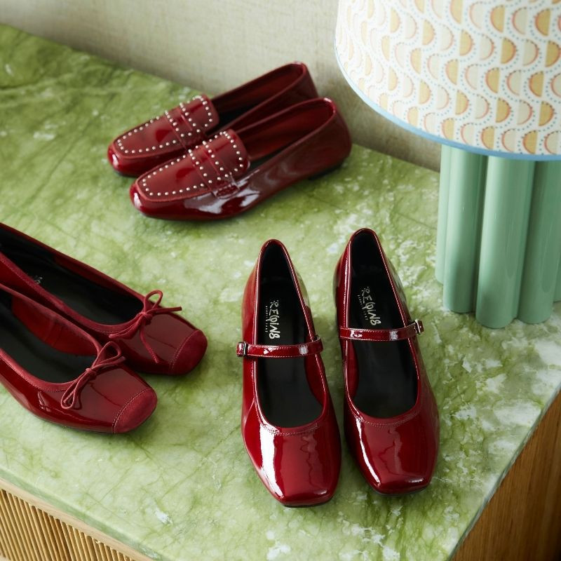 Harmony Patent Leather Ballerinas | Reqins