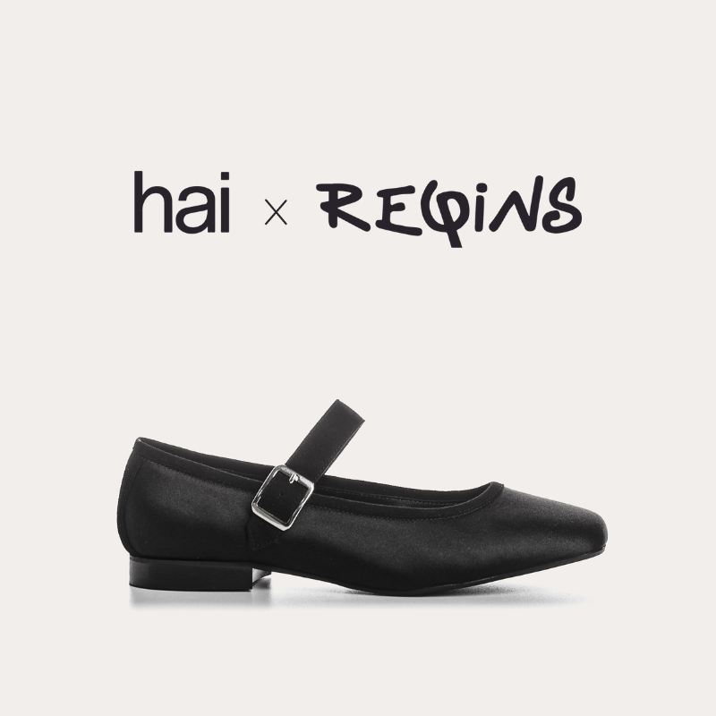 Silk mary janes with silver flanges and loops