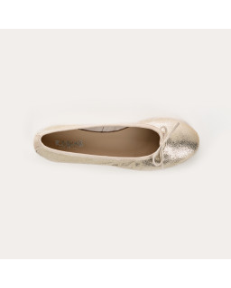 Carmen crackled leather CC ballerinas | Reqins
