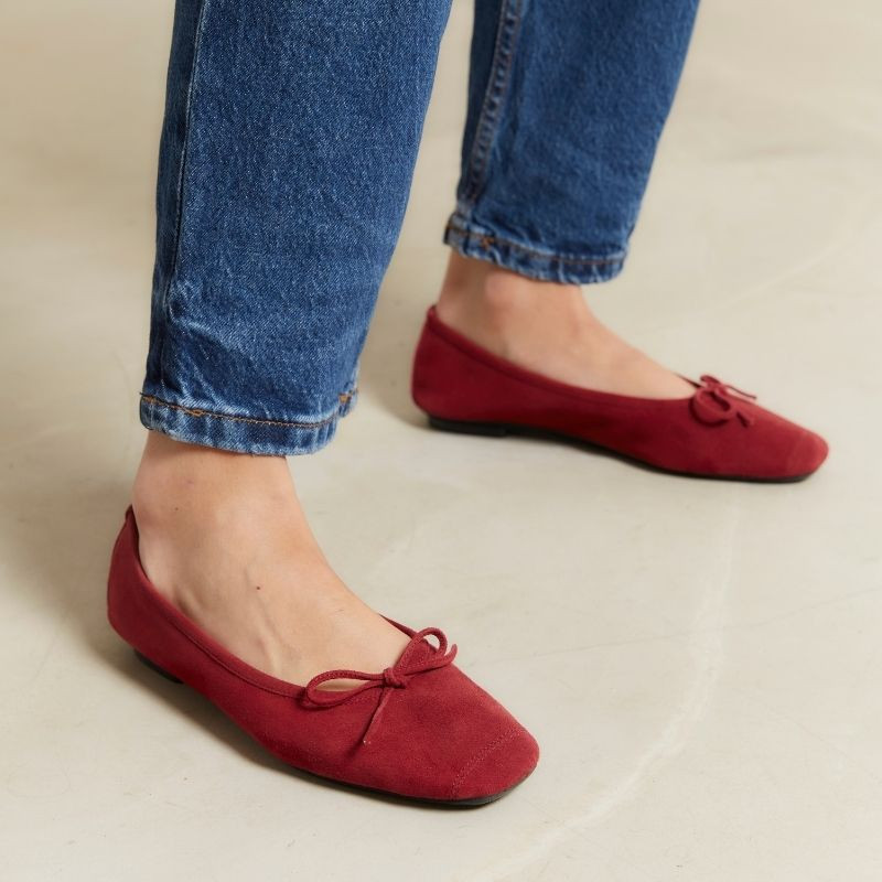 Harmony soft suede ballerinas