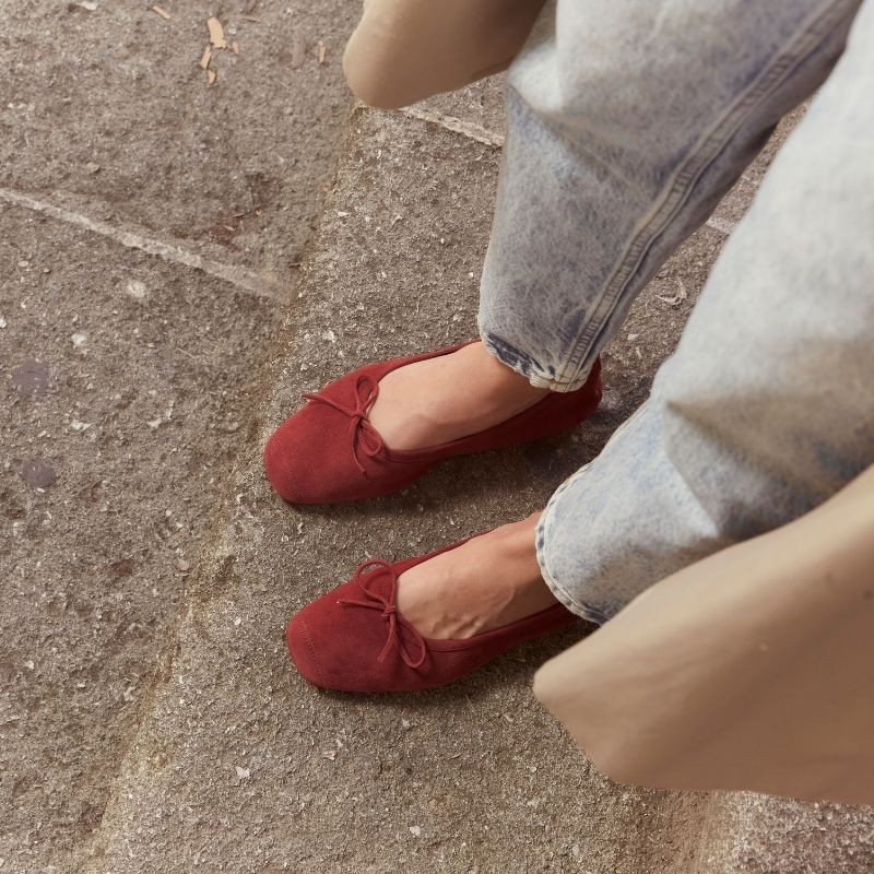 Harmony soft suede ballerinas
