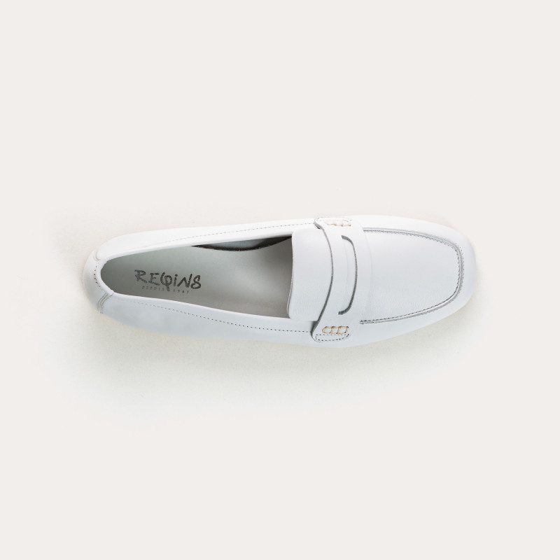 Hema college moccasins with square toe leather