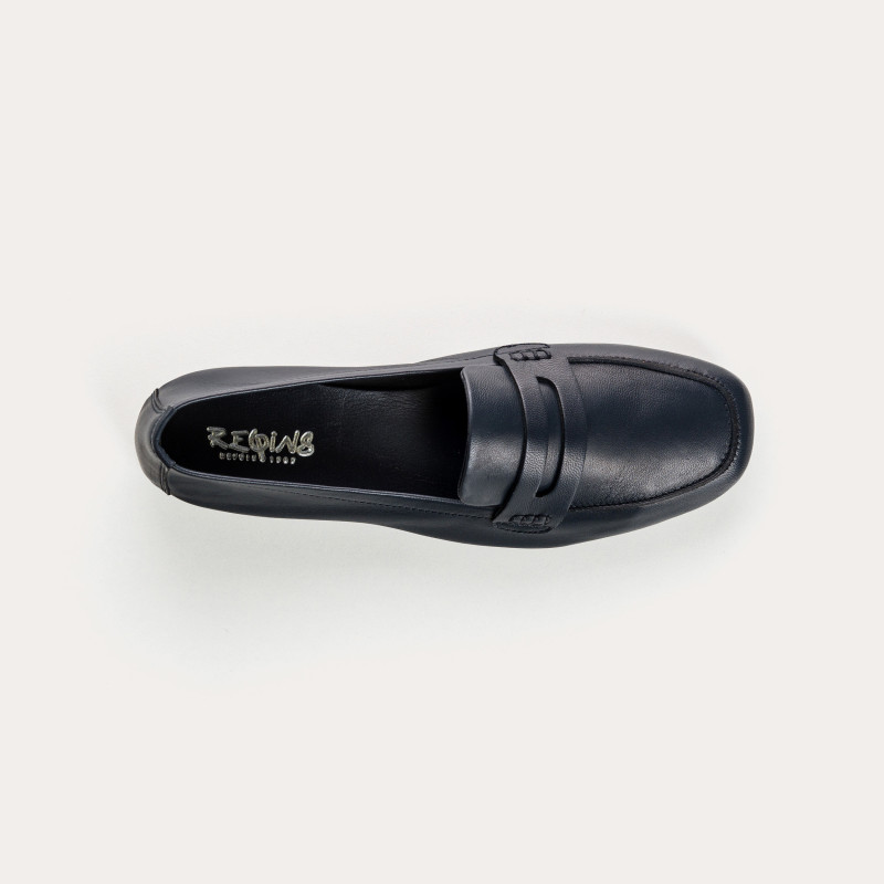 Hema college moccasins with square toe leather