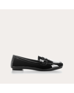 Hema CC women's textured patent leather loafers | Reqins
