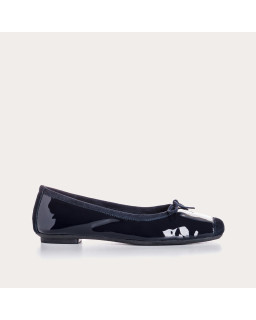 Harmony square-tipped leather ballerinas