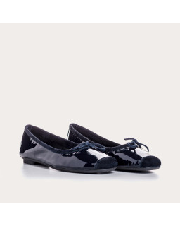 Harmony square-tipped leather ballerinas