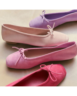 Ballerines Harmony en cuir velours souple | Reqins