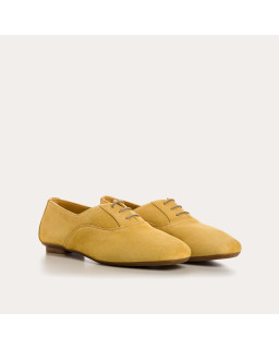 Suede flat derbies