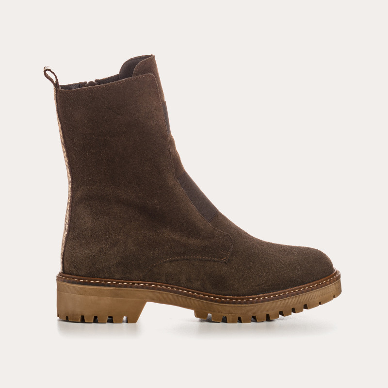 Boots chelsea suede with elastic and interior zip