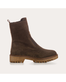 Boots chelsea suede with elastic and interior zip