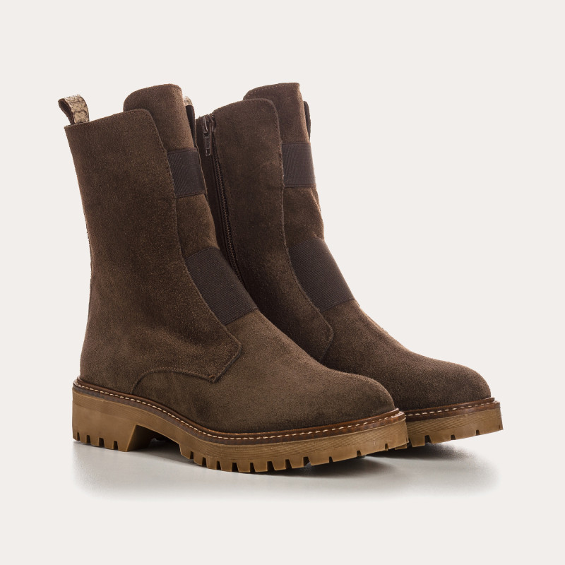 Boots chelsea suede with elastic and interior zip