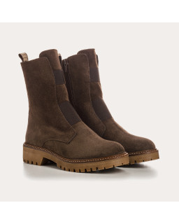 Boots chelsea suede with elastic and interior zip