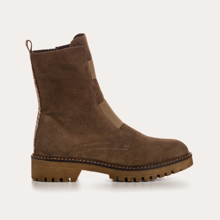 Boots chelsea suede with elastic and interior zip