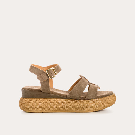 Yseult suede wedge sandals | Reqins
