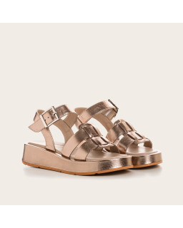 Wendy Metallic Leather Sandals | Elegance & Summer Comfort - Reqins