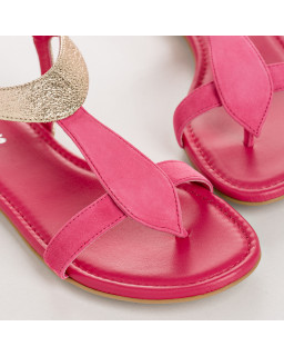 Sandales Bernie en cuir velours et métal | Reqins