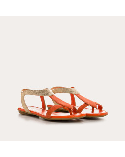 Bernie velvet leather and metal sandals