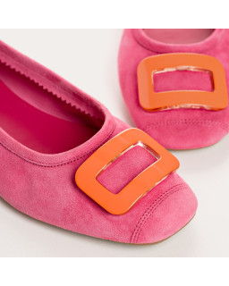 Ballerines Halmane en cuir velours | Reqins