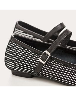 Black rhinestone mary janes | Elegance and shine signed Reqins
