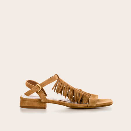 Sandales Cuba cuir velours - Bohèmes et confortables - Reqins