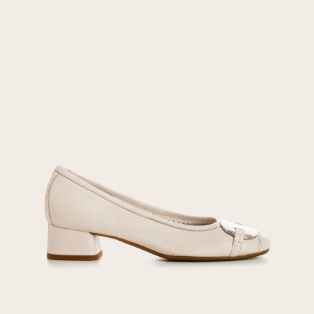 KLARISSA SOFT LEATHER HEELED BALLERINAS - Elegance & Comfort | Reqins
