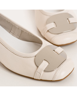 KLARISSA SOFT LEATHER HEELED BALLERINAS - Elegance & Comfort | Reqins