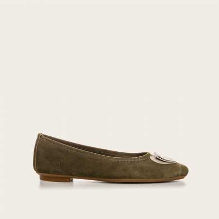 BALLERINES HOLOVE CUIR VELOURS
