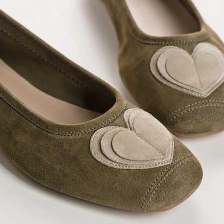 BALLERINES HOLOVE CUIR VELOURS
