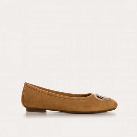 BALLERINES HOLOVE CUIR VELOURS