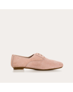 Suede flat derbies