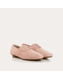 Suede flat derbies