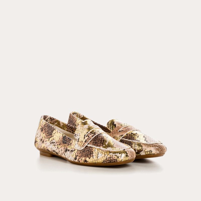 Loafers Hema Snake in embossed leather - Reqins
