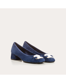 Klarissa Suede Heel Ballerinas | Reqins