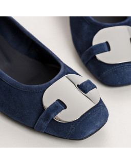 Klarissa Suede Heel Ballerinas | Reqins