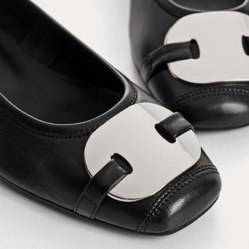 KLARISSA SOFT LEATHER HEELED BALLERINAS - Elegance & Comfort | Reqins