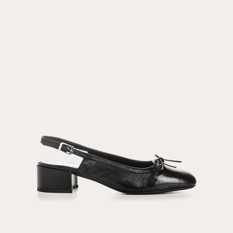 Ballerinas Reese leather | Elegance and Comfort with Slingback Bride - Reqins