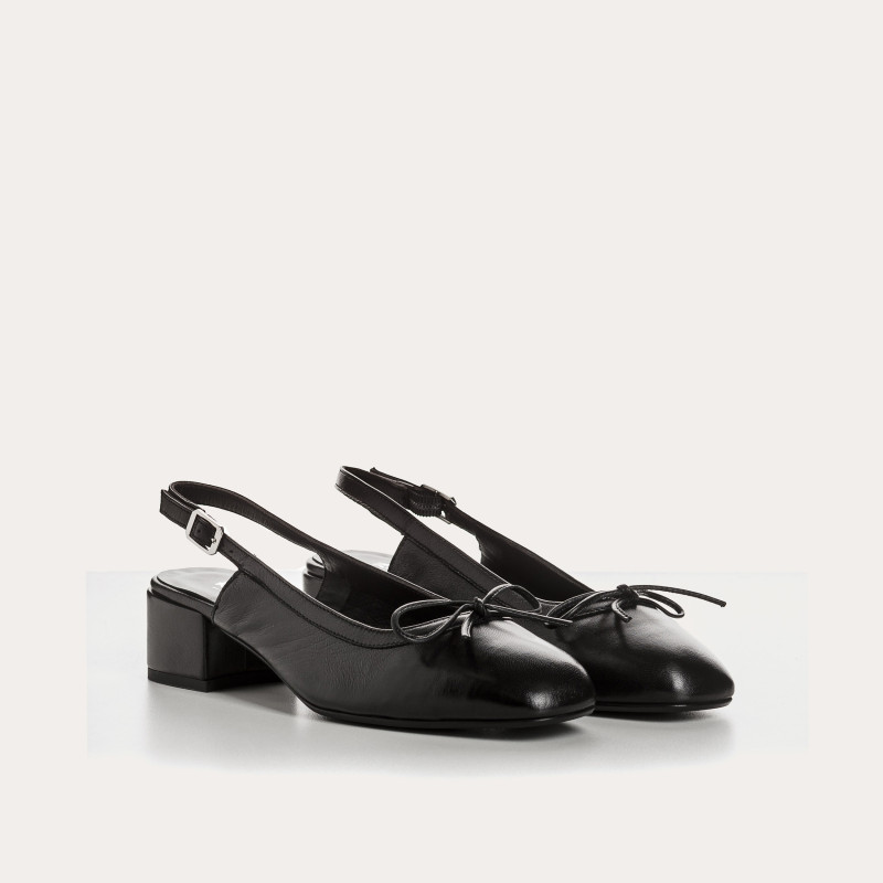 Ballerinas Reese leather | Elegance and Comfort with Slingback Bride - Reqins