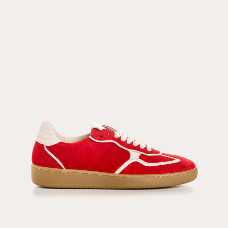Sneakers for women with suede laces and smooth leather
