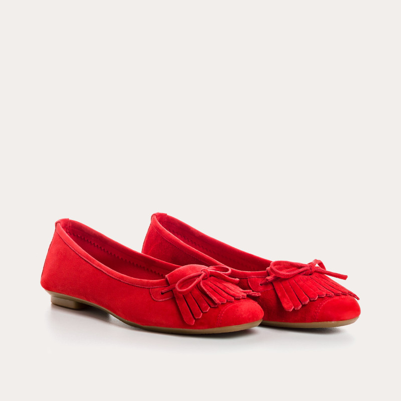Hindi Suede Ballerina Flats | Reqins